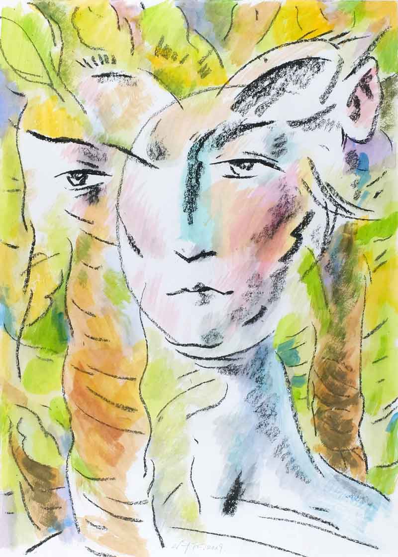 weiteres Bild: o.T., (Kopf/Augenstudie)
