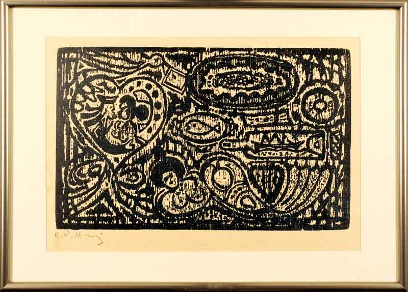 weiteres Bild: o.T., (Herz, Kreise, Buddelschiff)