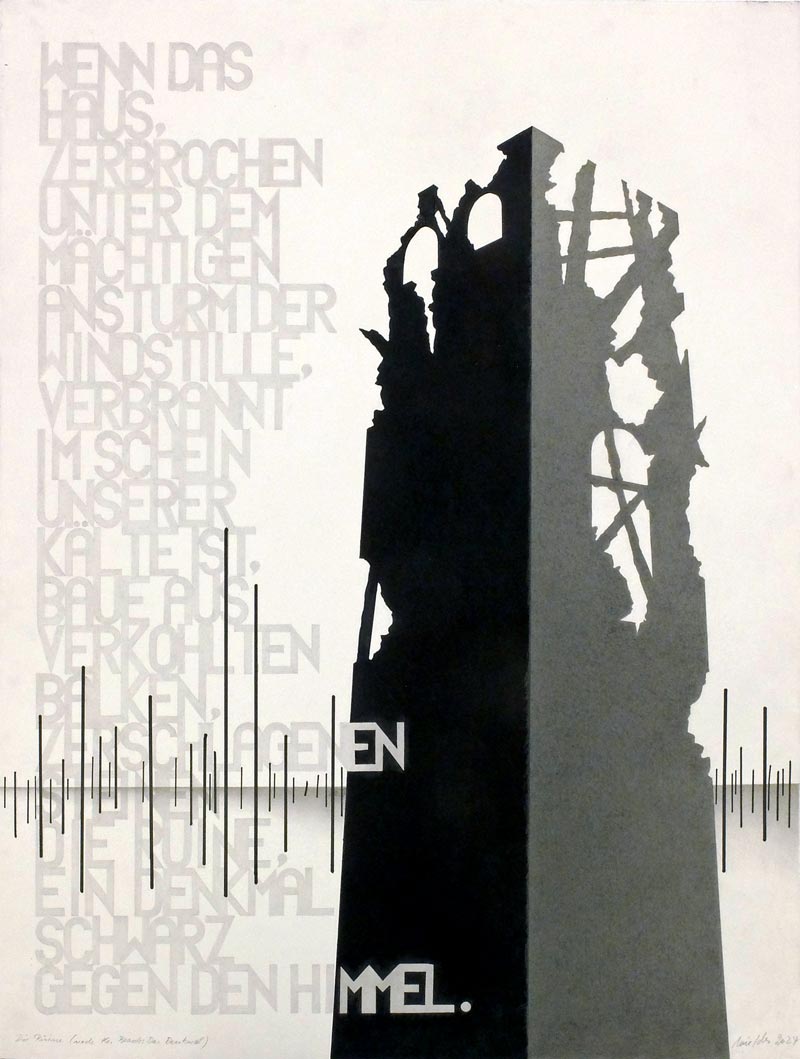 weiteres Bild: Die Ruine, (nach Th. Brasch: Das Denkmal)