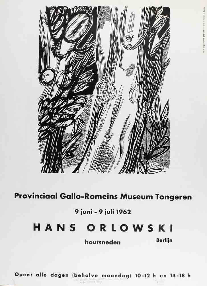 weiteres Bild: Des Sängers Schatten gleitet in den Hades hinab, Ausstellungsplakat des Provinciaal Gallo-Romains Museum Tongeren 1962